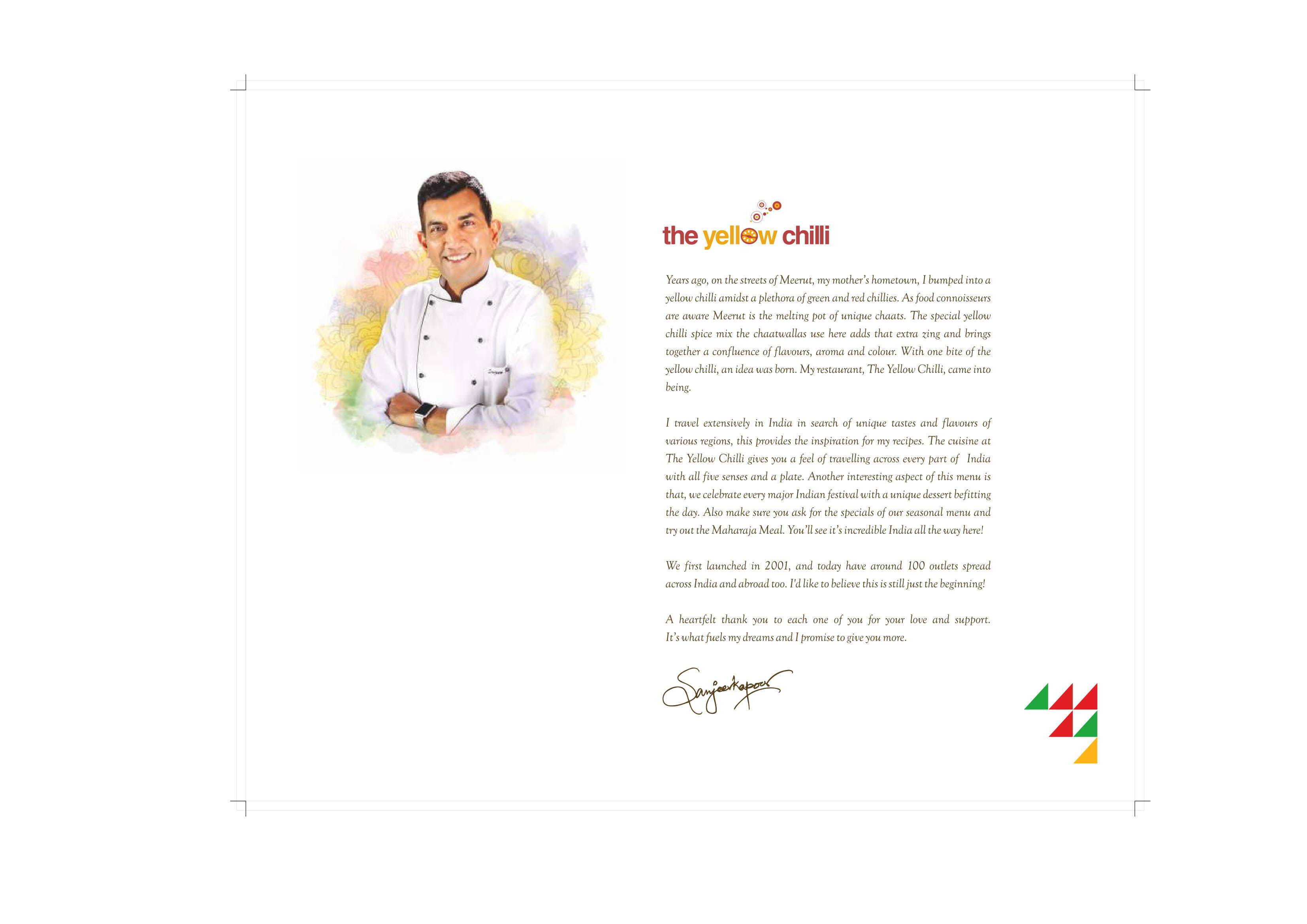 THE NAMAK CO. - Previously The Yellow Chilli menu