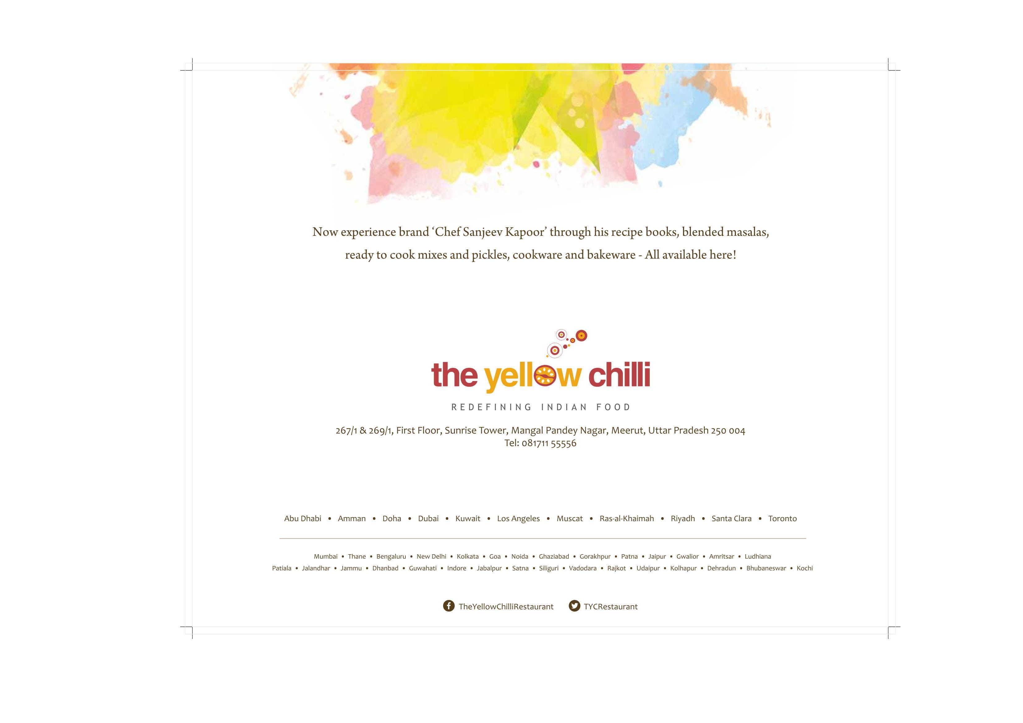 THE NAMAK CO. - Previously The Yellow Chilli menu