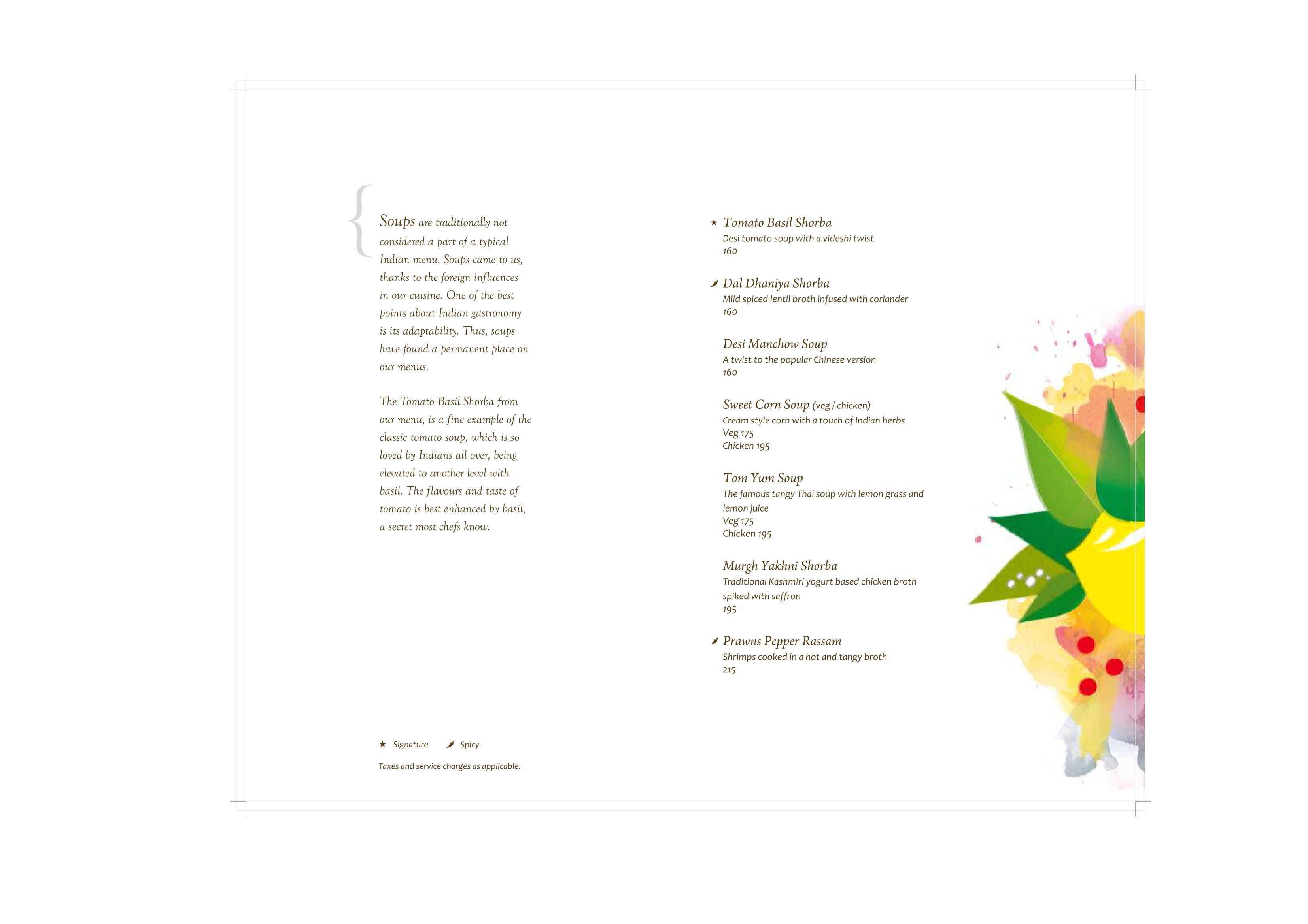 THE NAMAK CO. - Previously The Yellow Chilli menu