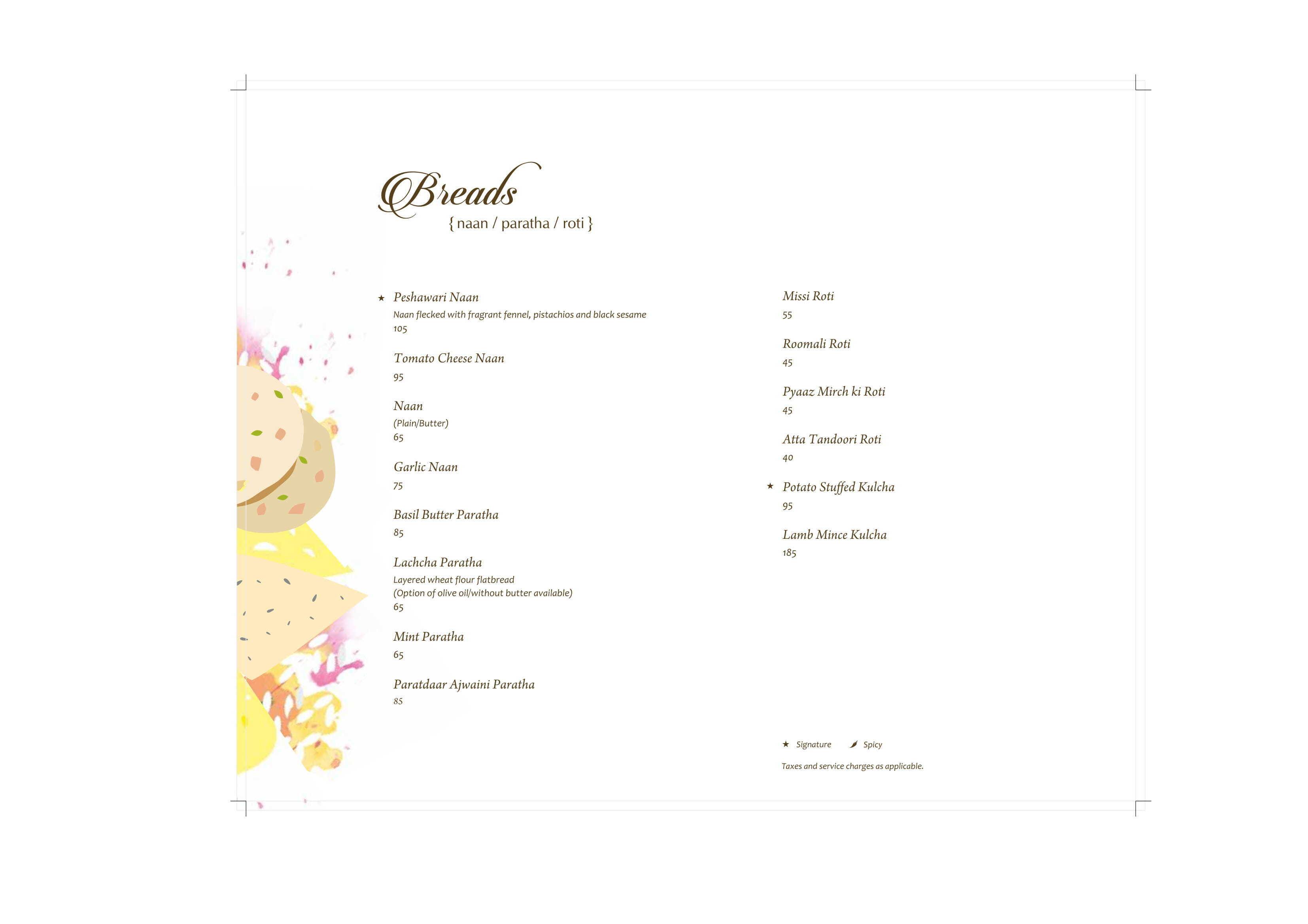 THE NAMAK CO. - Previously The Yellow Chilli menu