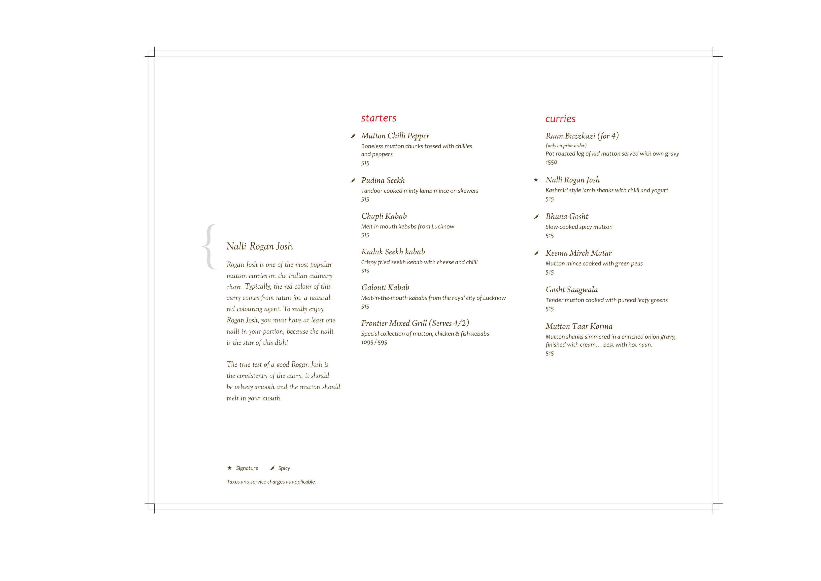 THE NAMAK CO. - Previously The Yellow Chilli menu