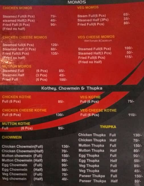 Menu of KC Soup Bar, Jakhan, Dehradun