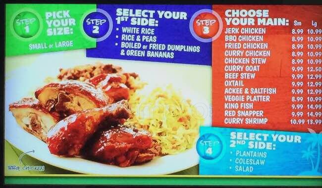 Ritz Caribbean Foods menu