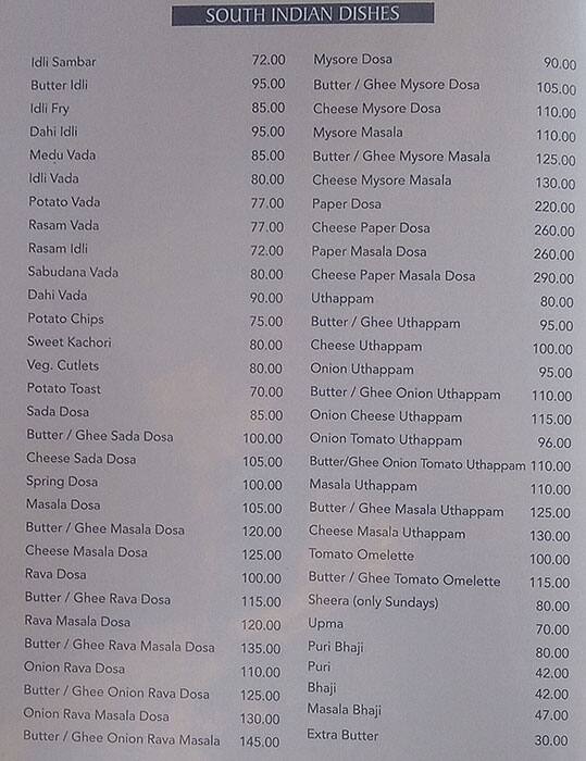 RamKrishna Restaurant menu