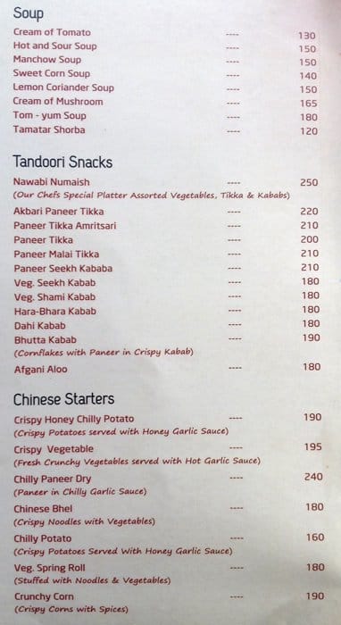 Chhabra's Golden Moments Menu - Zomato