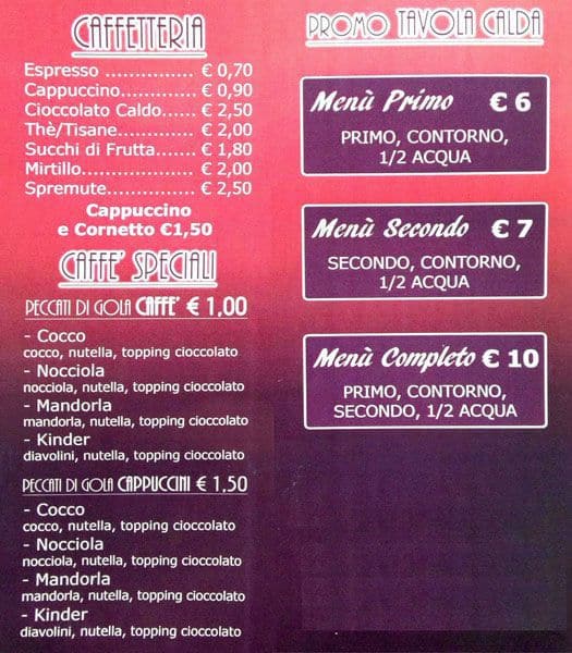 Menu di White Moon 