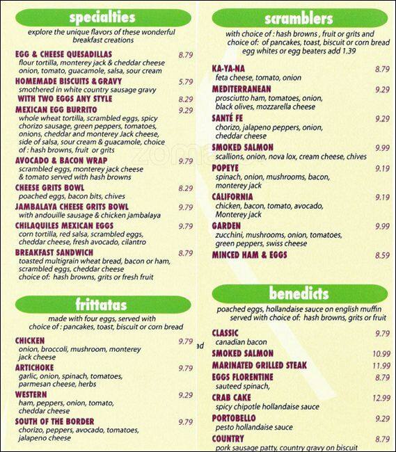 Menu at Butterfield's restaurant, Naperville, N Naper Blvd