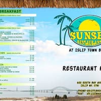 Sunset Restaurant Off The Beach Islip Long Island Urbanspoon Zomato Scanned Menu For Sunset Restaurant Off The Beach