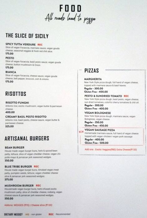 Menu At E woke Hyderabad