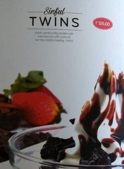 Menu of Boomerang, Peelamedu, Coimbatore