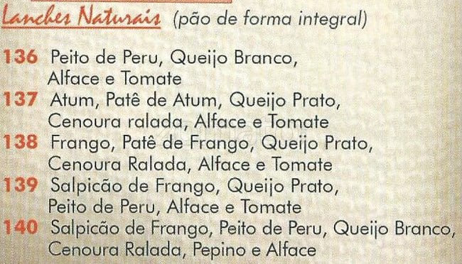 90 Graus Restaurante cardápio