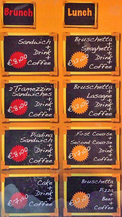 Menu di Bar Campidoglio 