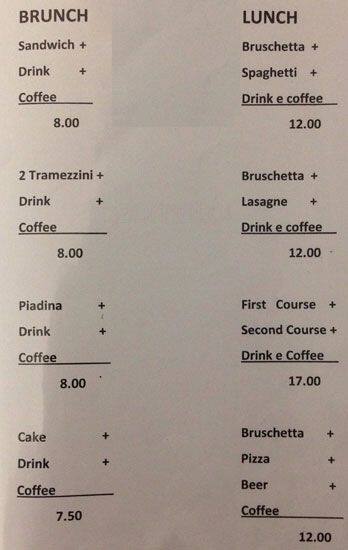 Menu di Bar Campidoglio 