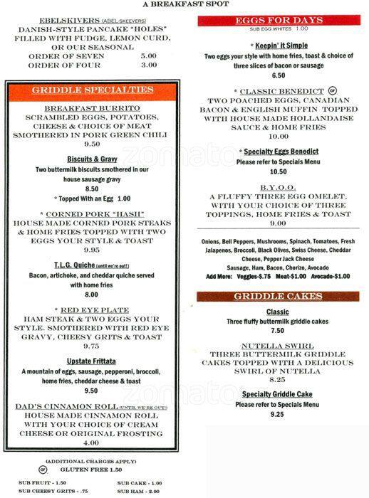 Menu at Three Little Griddles restaurant, Aurora, S Gun Club Rd F2