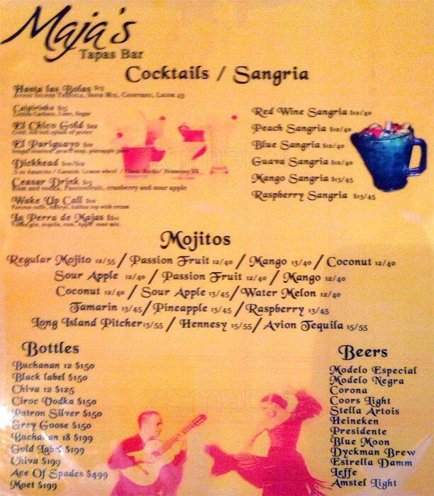 Maja's Tapas Bar Menu, Menu for Maja's Tapas Bar, Inwood, New York City