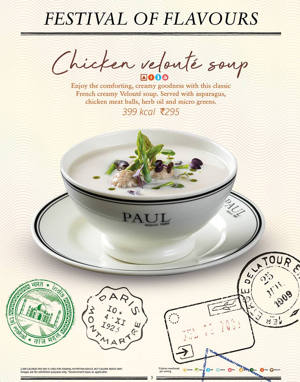 Menu of PAUL, DLF Phase 3, Gurgaon