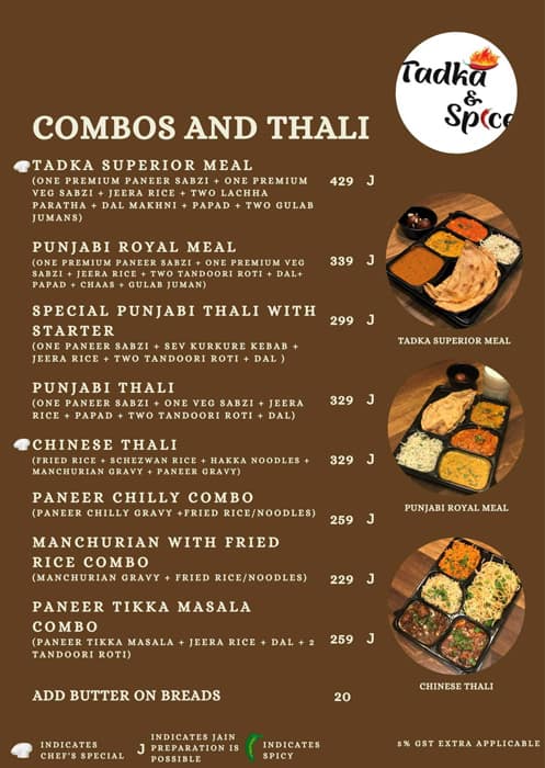 Menu of Tadka Spice Mulund West Mumbai