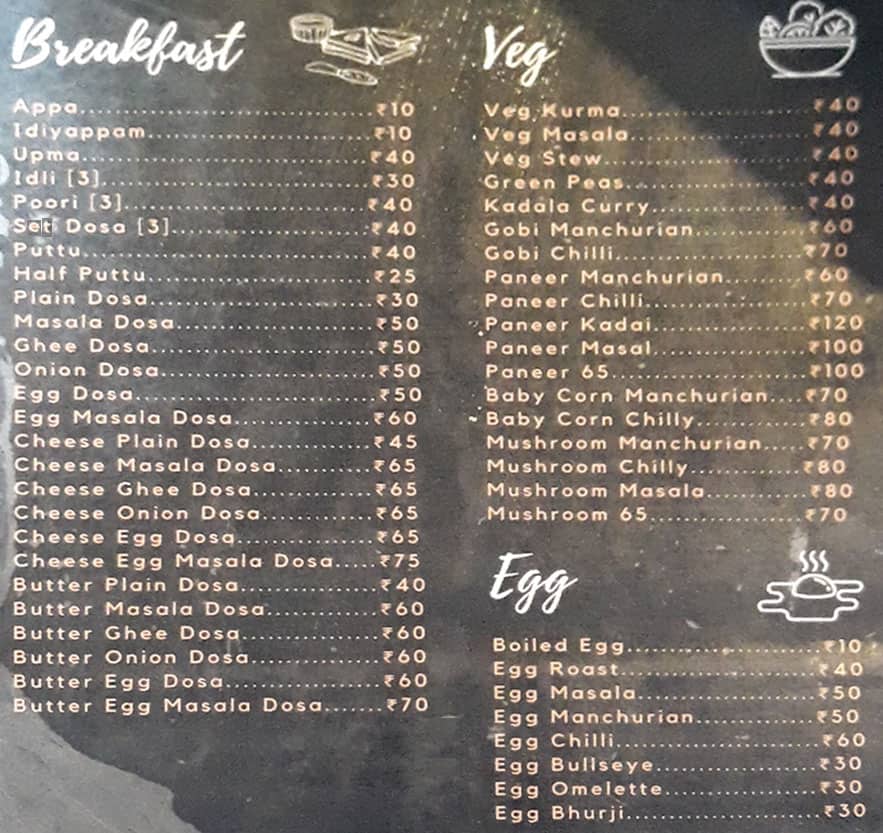 Jose Mess menu