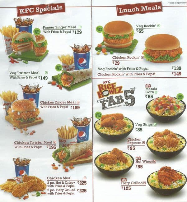 KFC Menu, Menu for KFC, Medchal Road, Hyderabad - Zomato