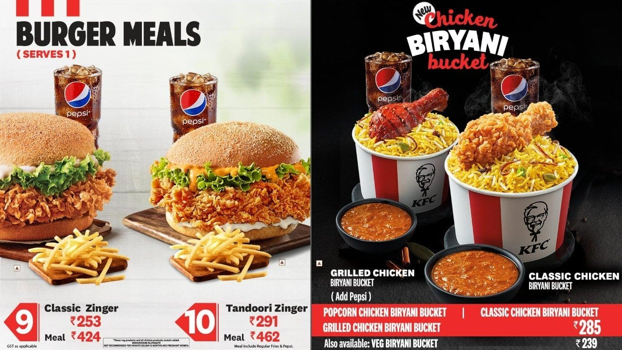 Menu at KFC, Hyderabad, 53