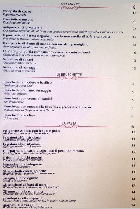 Menu de Primo Cafe Gourmet