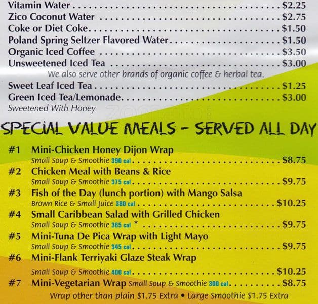 Juice For Life Menü, Juice For Life, Bayside, New York City için Menü