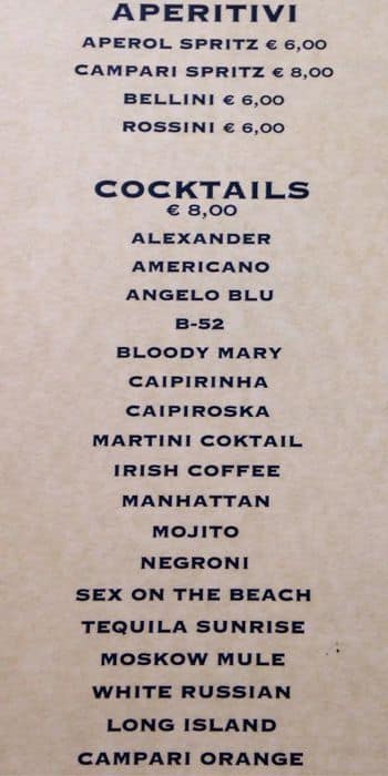 Menu di Catinari 