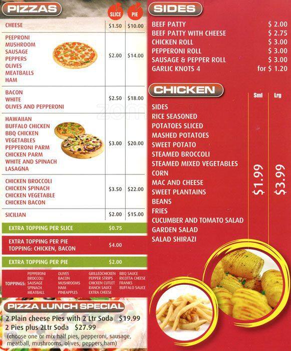 Pizza BBQ Chicken And Ribs Menu Urbanspoon/Zomato
