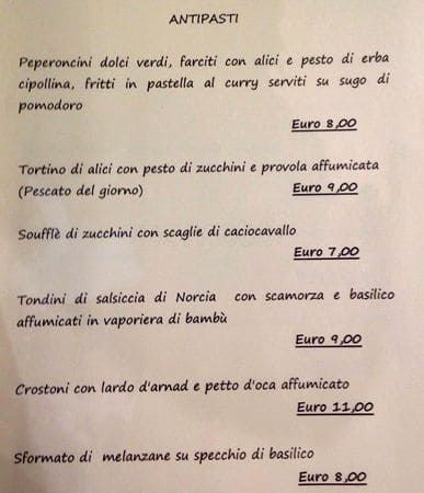 Menu di Mimi 