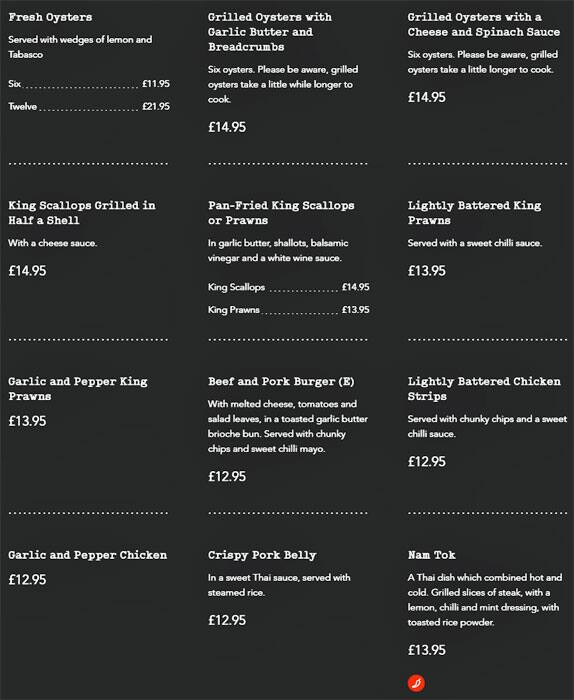 Menu at The Lobster Pot Beeston restaurant, Nottingham, 27 Villa St