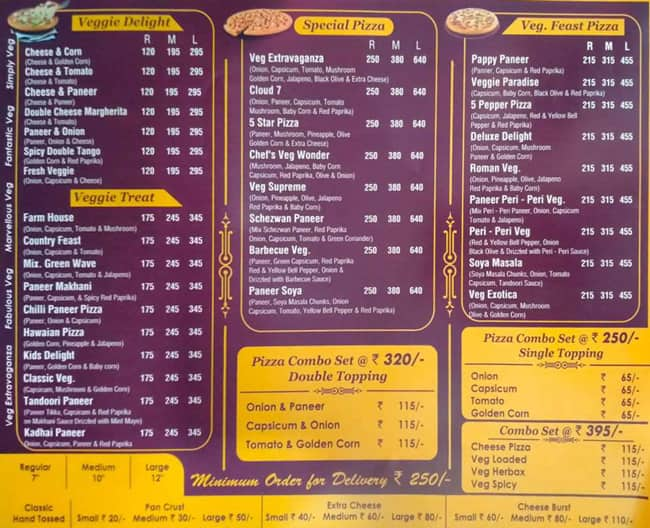 Menu of Pizza Express, Bichhiya, Gorakhpur