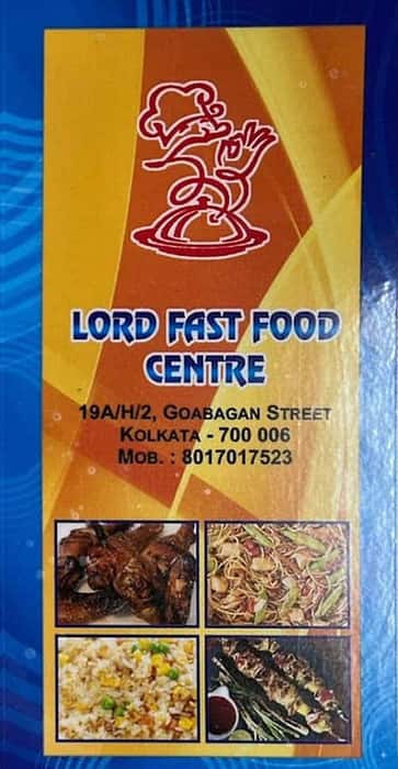 Lord Fast Food Centre menu