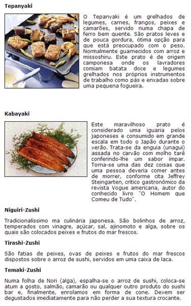 Sushi Kiyo cardápio