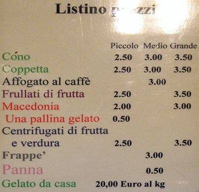 Menu di L'Orto di Mattia 