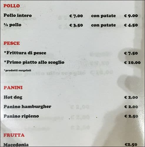 Menu di Bufala & Pachino 