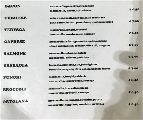 Menu di Bufala & Pachino 