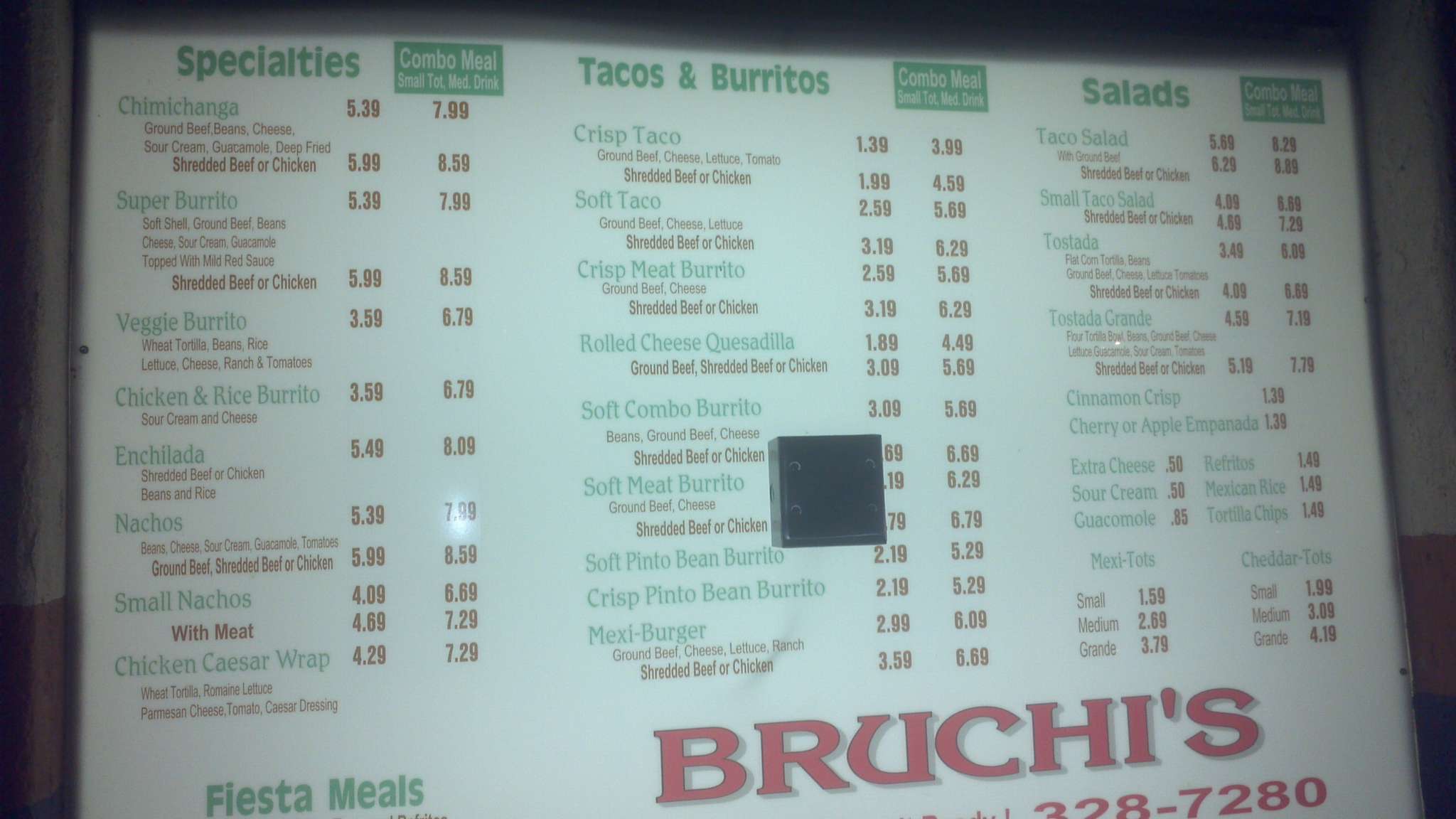 Senor Froggy Bruchi's Menu, Menu for Senor Froggy Bruchi's, Spokane