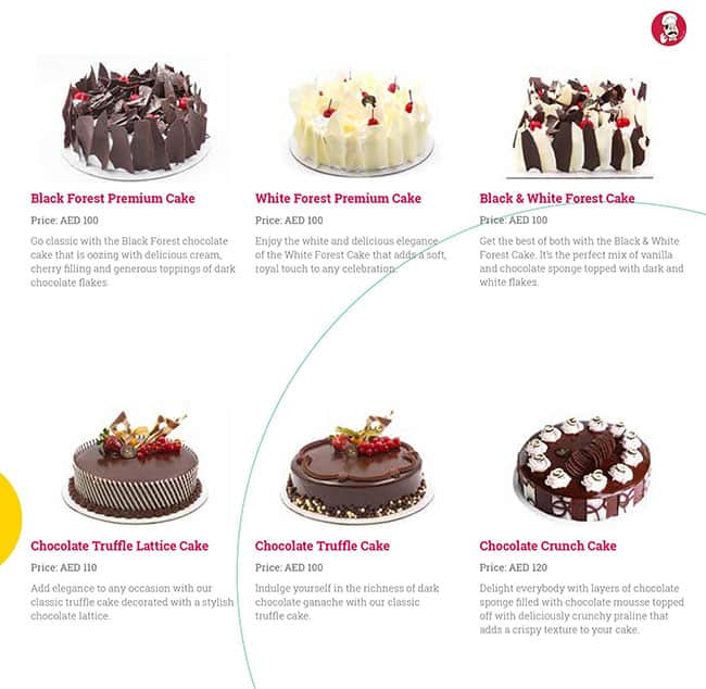 Menu at Mister Baker - Best Cakes In Dubai | Birthday Cakes ...