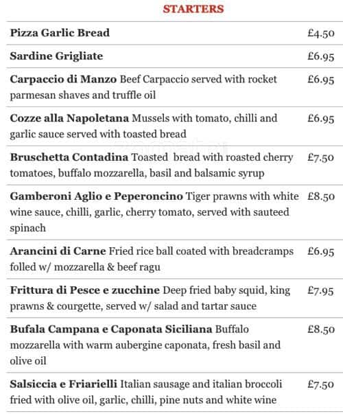 La Dolce Vita Menu, Menu for La Dolce Vita, Teddington, London Zomato UK