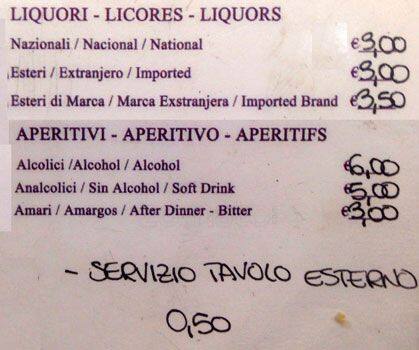 Menu de Fashion Cafè