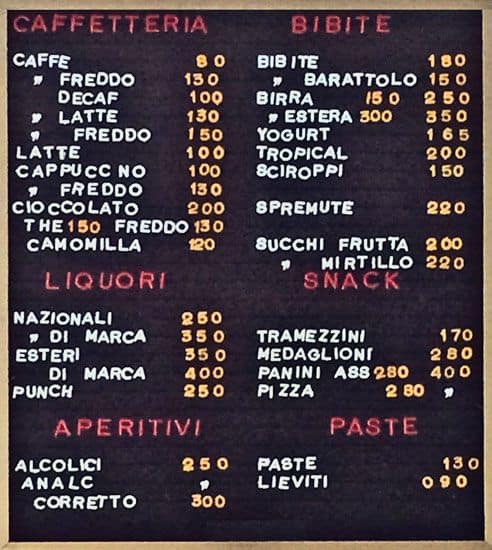 Menu di Dani Bar 