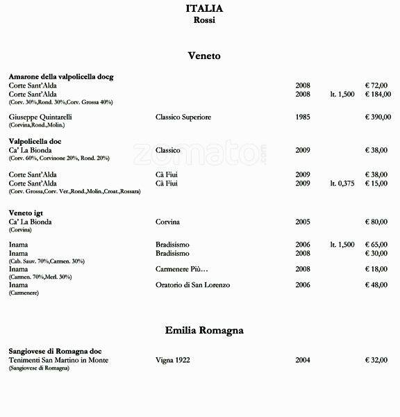 Menu di Open Colonna Bistrò 