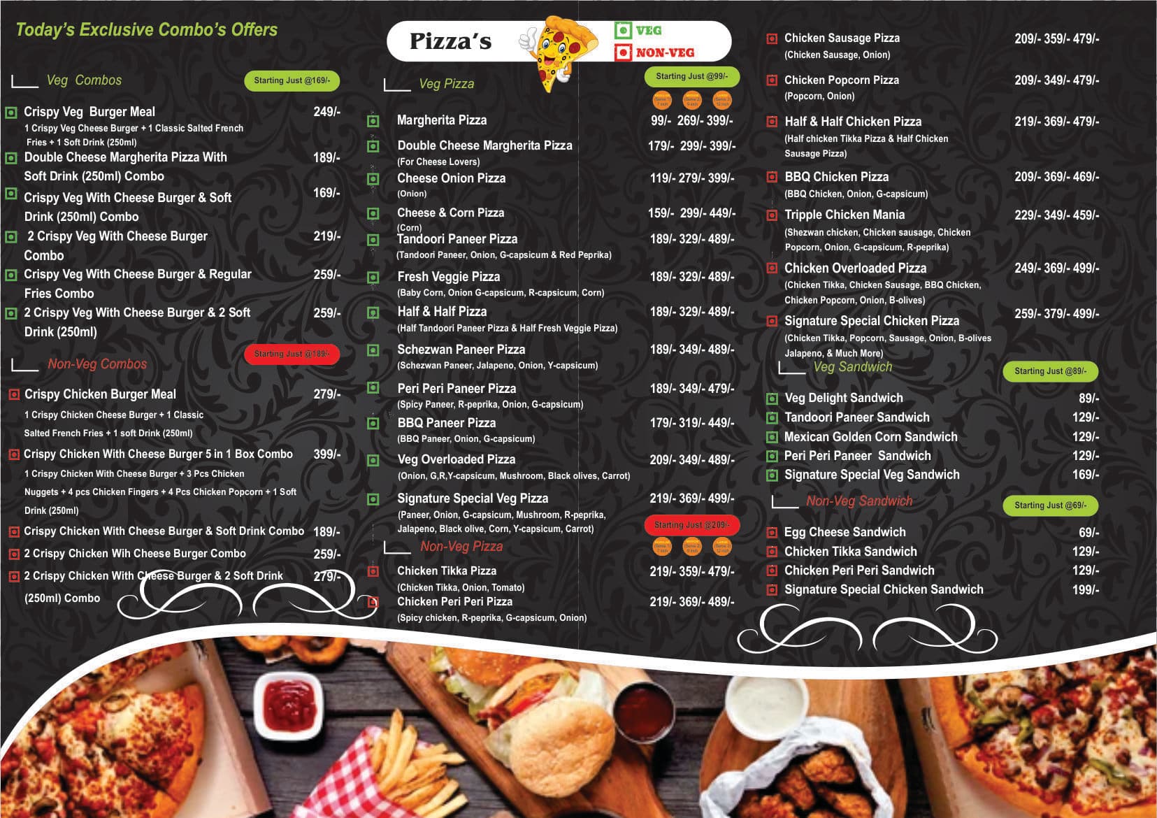 Menu of Pizza Express Wadgaon Sheri Pune