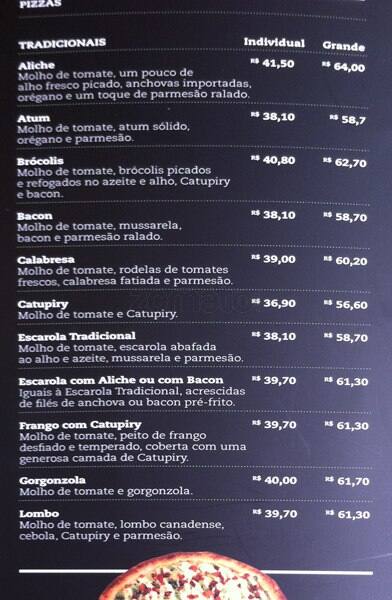 A Esperança cardápio