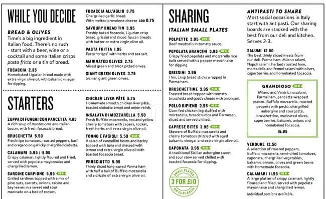 Carluccio’S Menu With Prices [Updated April 2024] – QITC
