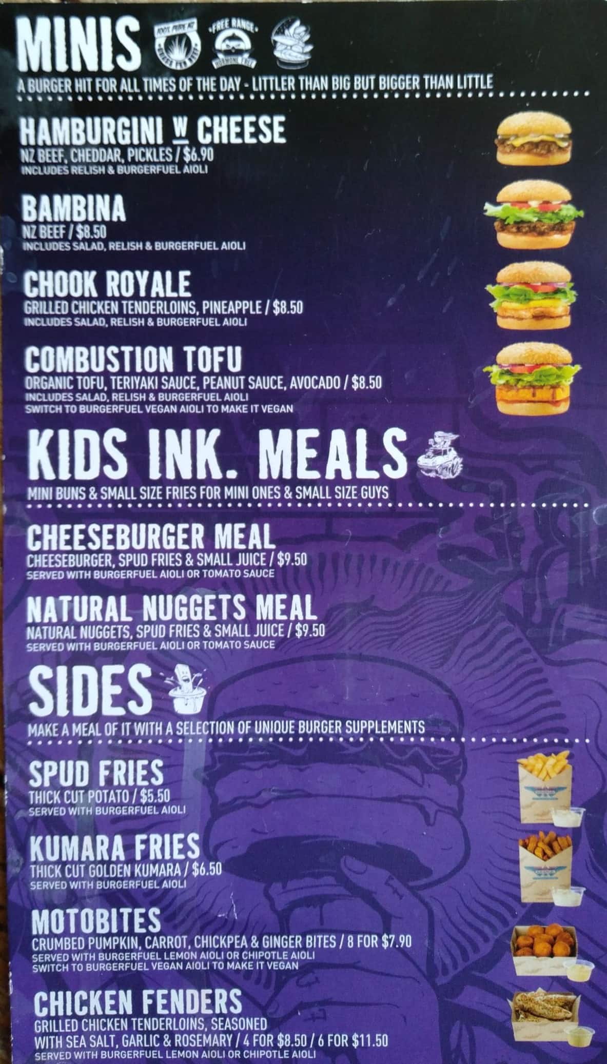 Menu at BurgerFuel restaurant, Hamilton, Countdown Centre Horsham Downs Rd