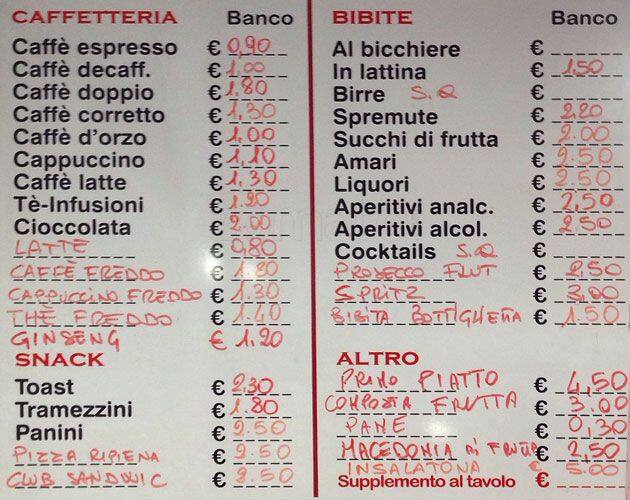 Menu di It's Tom Caffè - Ploom Reseller 