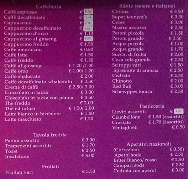 Menu di Colazione da Tiffany 