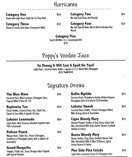 Poppy's Crazy Lobster Destin Menu Urbanspoon/Zomato