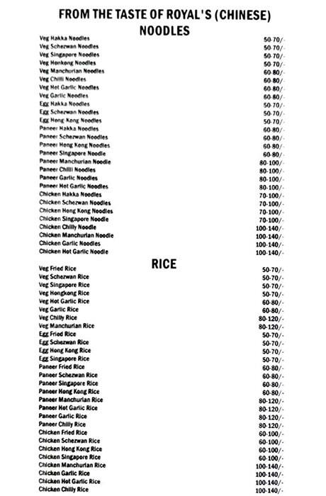 Jaina vegetarian menu